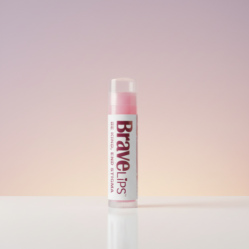 BRAVELiPS Strawberry flavored lip balm with I Am Loved affirmation