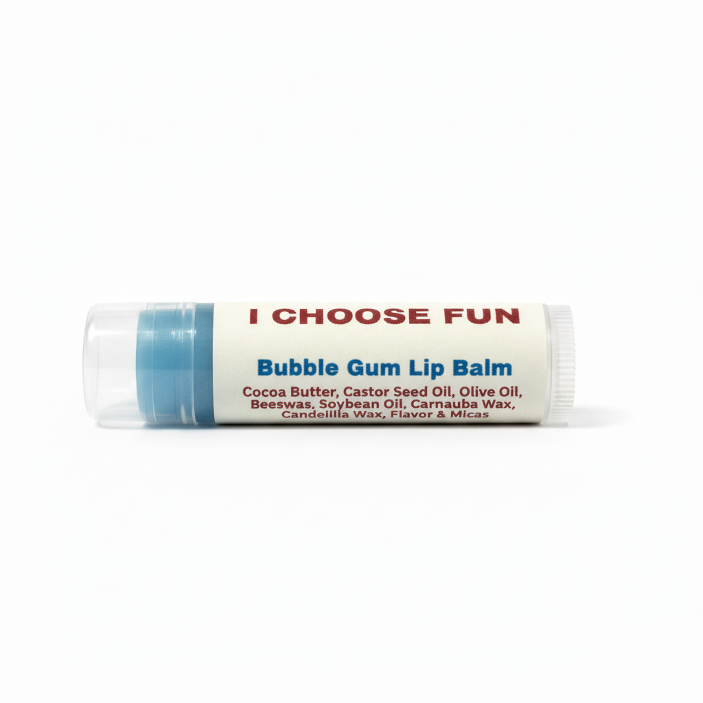 BRAVELiPS Bubble Gum flavored lip balm with I Choose Fun affirmation